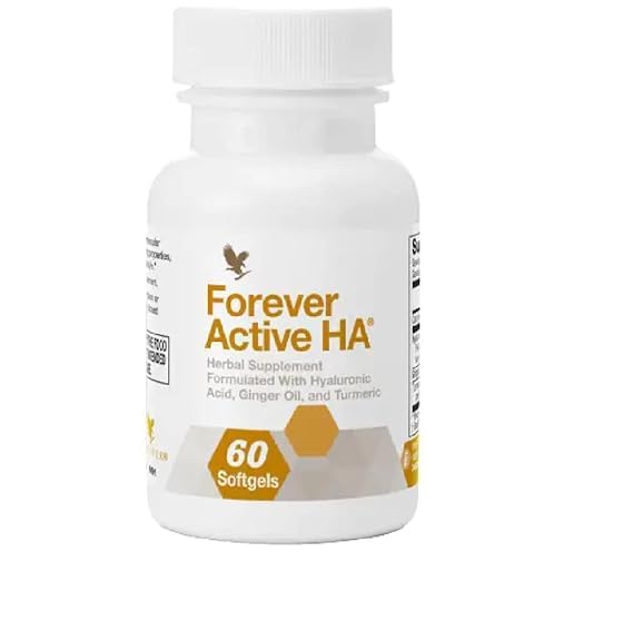 FOREVER ACTIVE HA - 60 Softgels | Herbal Supplement with Hyaluronic Acid, Ginger Oil & Turmeric for Joint Support