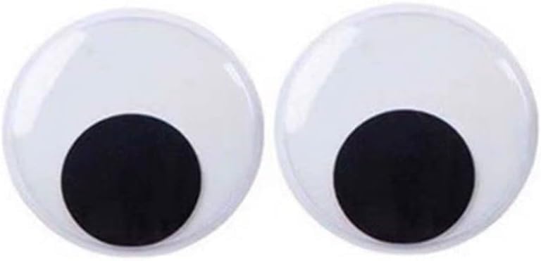 2Pcs White 120mm Giant Googly Eyes Self Adhesive Big Wiggle Eyes Large Sticky Eyes for Party Decorations Refrigerator Door Lawns Car DIY Craft Projects Craft Wiggle Eyes