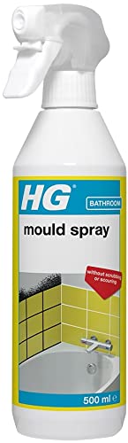 HG Mould Spray & Remover for Kitchen / Bathroom Tiles, Grout & Sealer 500ml (3 Sprays)