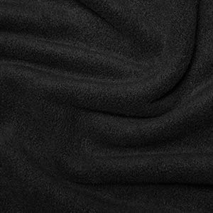 Haaris Imaan Antipil Polar Fleece Fabric, 150cm Wide, by The Metre, (Black)