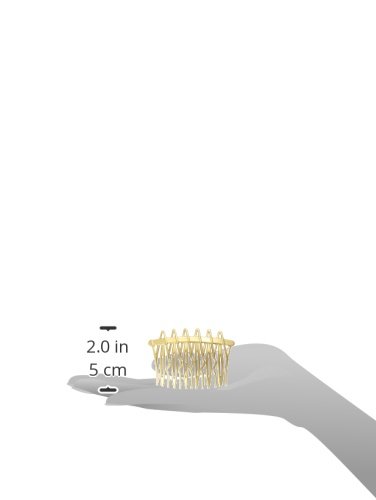 Caravan Straight And Wavy Holding Teeth In Matt gold Or Matt Silver Combs Pair