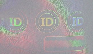 10 x Adhesive Holographic Overlay for Standard Size ID Cards | Corporate ID Design with UV Eagle