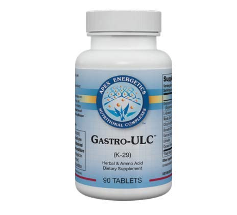 Apex Energetics Gastro-ULC 90ct (K-29) Supports The gastric mucosal Lining and intestinal Barrier with a Licorice-and L-glutamine-Based Formula incorporating Key flavonoids and phytonutrients