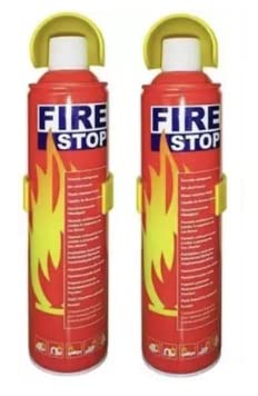 VKSUN Fire Stop Aluminium 500 ml Fire Extinguisher with Stand for Car and Home (Set of 2)