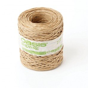 Oasis Bind Wire, Natural Color Paper Coated Wire, Multipurpose Gift-Hamper Wrapping, Flower Bouquet Arrangement Tying, Pack of 1