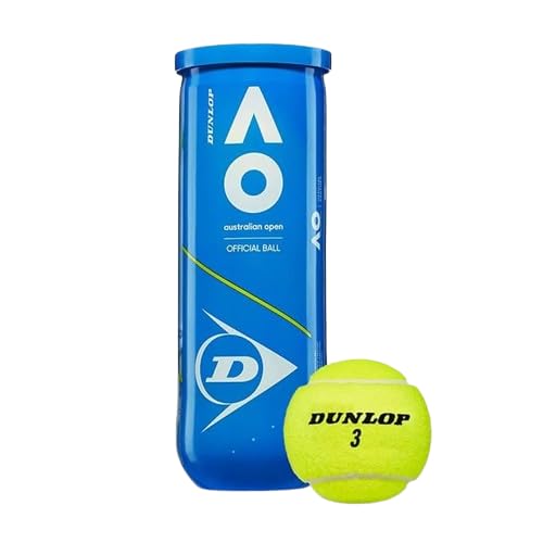 Wild Cat Dunlop AO Official Ball | Cricket Practice Ball | Dunlop Tennis Ball | Australian Open (601354) (Set of 3)