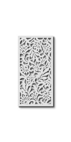 VIMA (Avines) Decorative Wall Art Panel - 48" L x 24" W x 3/8" H, White Color PVC Board Panel with Private Screen Fence Design for Home Renovation & Wall Décor