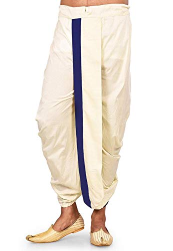 ARISHA Mens Poly Slub Cream Dhoti-(Free Size)