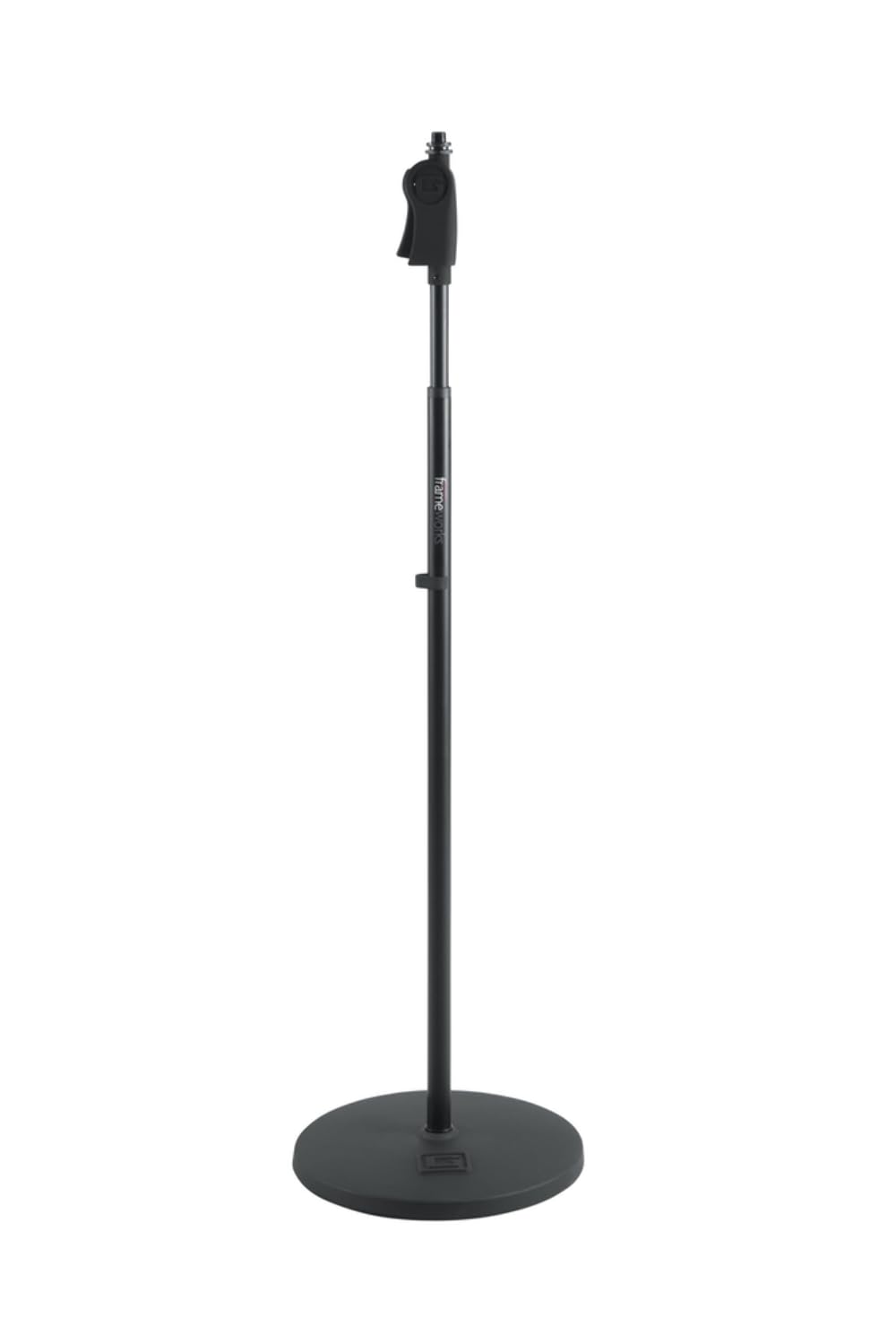 Gator Frameworks Microphone Stand with 12" Weighted Base & Deluxe Soft Grip Squeeze Height adjustment (GFW-MIC-1201)