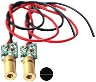 520nm green line laser module industrial laser module adjustable focus (6mm-line-2pack)