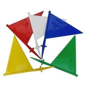 Fitfix® Boundary Flag for Marking for All Sports Cricket, Football etc (Color May Vary) - Set of 5 Assorted Colour