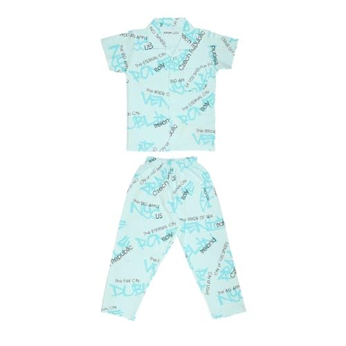 GenericRise & Shine | Doreme Half Sleeves Cotton Pyjama Set for Kids 3 to 6 yrs| Long Kids Sleepwear for Boys and Girls | Loungewear for Children | Unisex PJ shirt and pyjama set | Kids Nightwear Suit