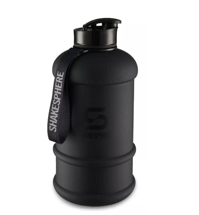 ShakeSphere ShakeSphere Matte Water Bottle 1.3L Black with White Logo, 0.1