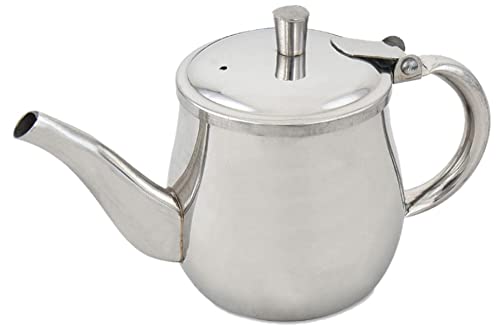 Browne Foodservice Gooseneck Teapot Stainless Steel 10 Ounce