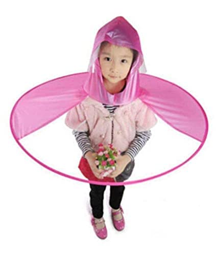 Headware Umbrella for Baby & Children - Hands-Free Umbrella Rain Hat Headwear Outdoor Fishing Golf Child Adult Student Rain Coat Cover Umbrellas (Multi Color)