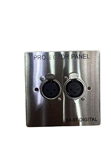 Steel Twin XLR Female Wall Face Plate (DUAL PORT)