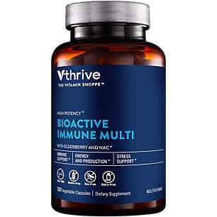 Vthrive Bioactive Immune Multivitamin with Elderberry NAC (120 Vegetable Capsules)