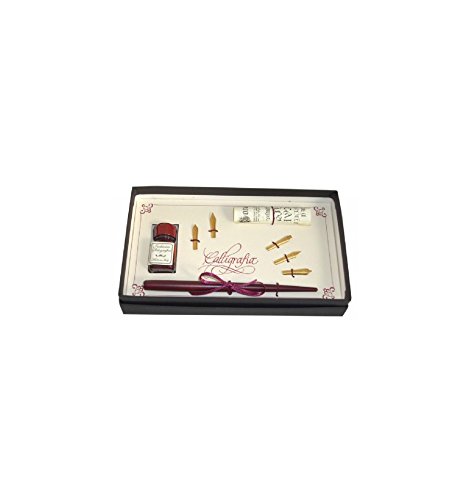 Regalos007 Writing Set with Wooden Pen and Acc Calligraphy