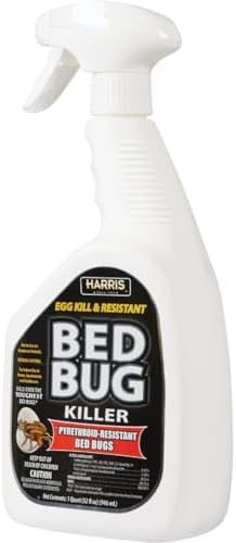 HARRIS White Label Bed Bug Killer, Liquid Spray with Odorless and Non-Staining Extended Residual Kill Formula (32oz)