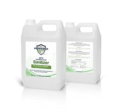 Powered Shield - Disinfectant Sanitizer"Alcohol Free" - Kills 99.99% Germs (5Ltrs + 750ML Multipurpose Cleaner"FREE") - PSDISSAN5LTRS