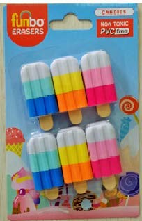 Funbo 3D Eraser in Blister Pack Candy, Multicolor