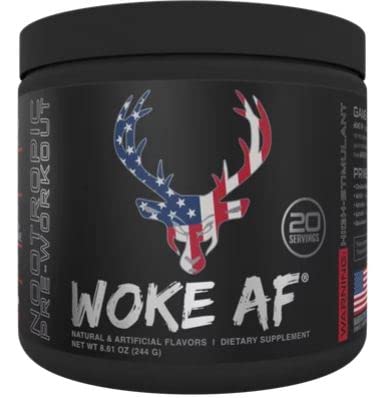 Bucked UpWoke | HIGH STIM Pre Workout | Focus Nootropic | Pump | Strength and Growth | 6g Citrulline | 3.2g Beta Alanine | Laser Focus & Mind Muscle Connection 20 Servings (Rocket Pop)