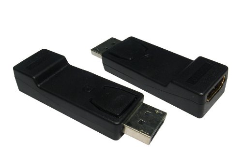 World of Data Display Port to HDMI (Female) Adapter ~ Premium Quality ~ Audio & Video ~ Full HD