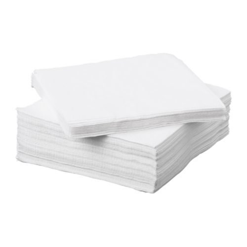 IkeaFantastisk Paper Napkins Set of 50 24 x 24 cm 3-Ply White