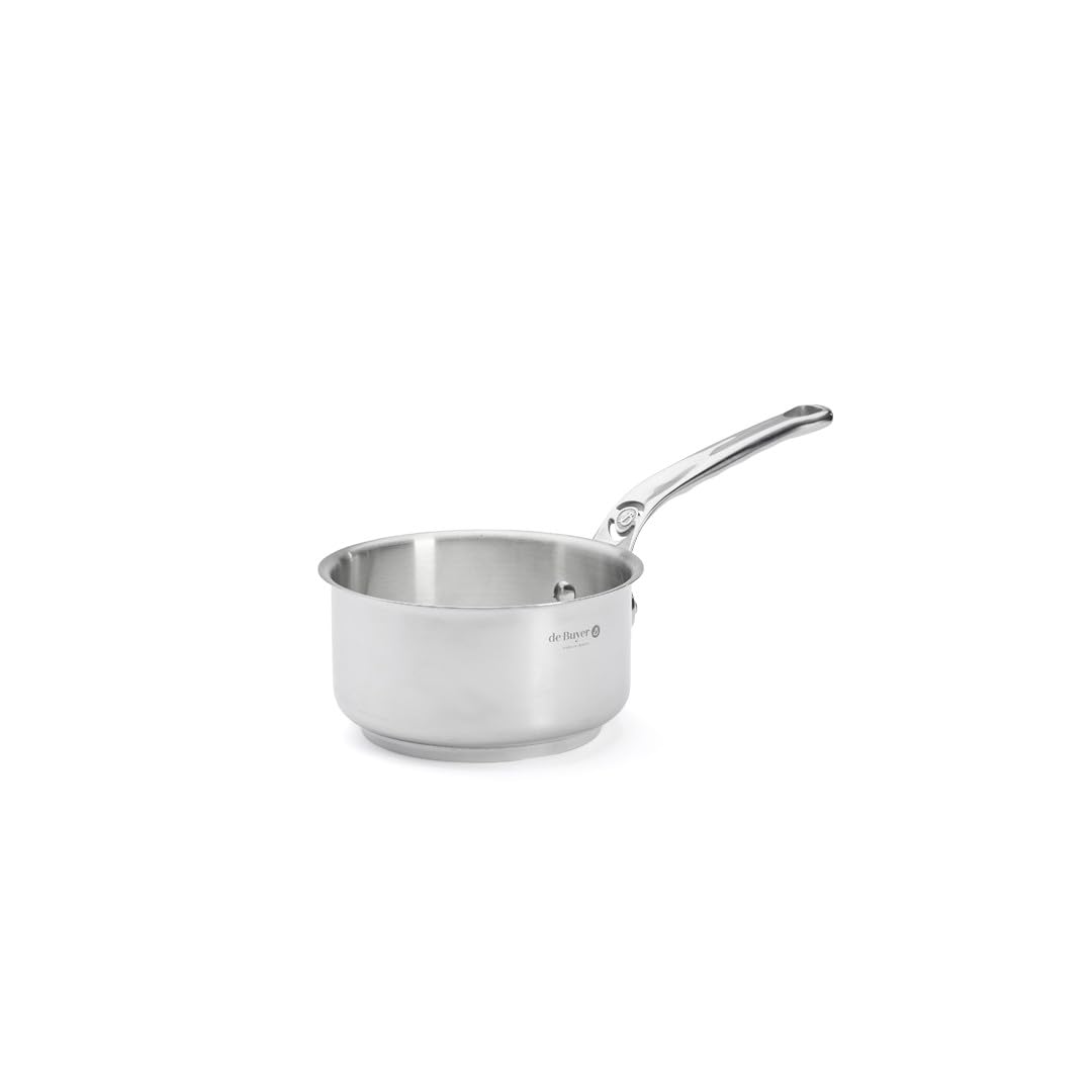 DE BUYERMilady Saucepan with Cast Stainless Steel Handle 14 cm, Silver