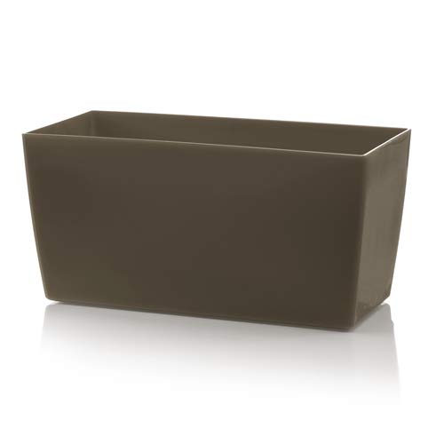 Teraplast Coimbra - Coloured Flower Pot - Measures: 26 x 13 x 13 cm - 4 Liters (Brown)