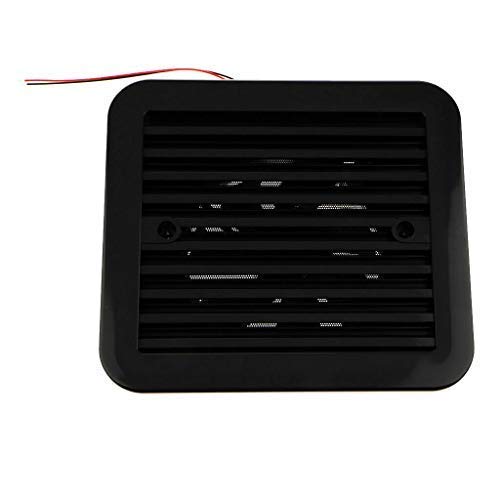 MASO 12V 1 Way Silent Cooling Fan Side Exhaust Port Air Ventilation Fans Car RV Caravan Van (Black)