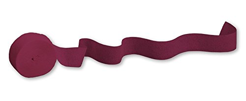 Creative Converting Burgundy Red Crepe Streamer Roll, 81 ft