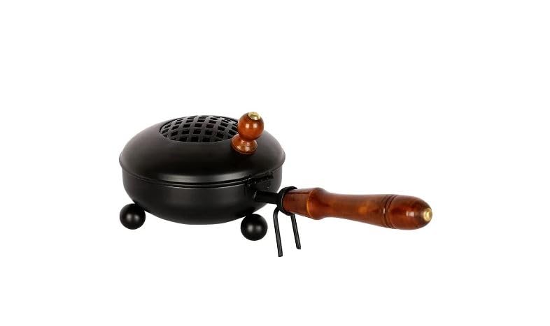 True Decor Loban Dani Dhup Dani for Puja Kunthirikkam Burner Pot Loban Burner Dhuni Burner with Handle