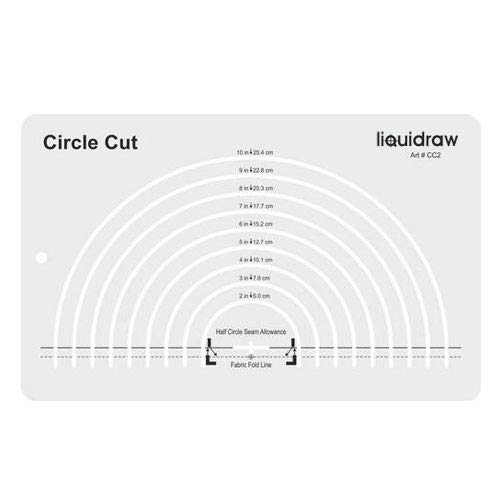 Liquidraw Circle Cut Quilting Ruler, Acrylic Template