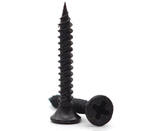 Super Deals Screws for fixing Wood, Plywood, Pasterboards (1-inch, Black)-100