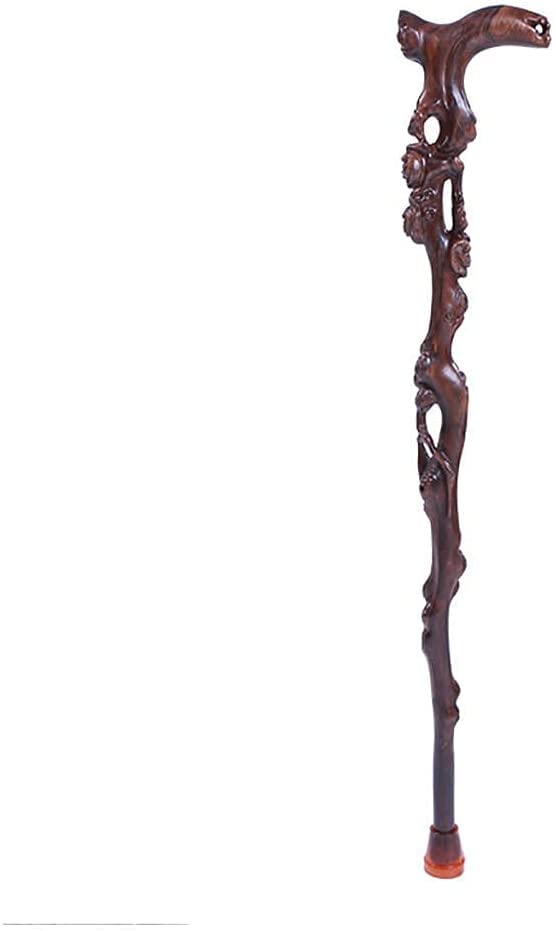 Solid Wooden Walking Cane Wood Canes Cane, Elderly Crutches, Solid Wood Walking Stick, Walker, Black And Ebony Hollow Carving Long Available As Needed Truncated By Yourself for Elderly, Seniors