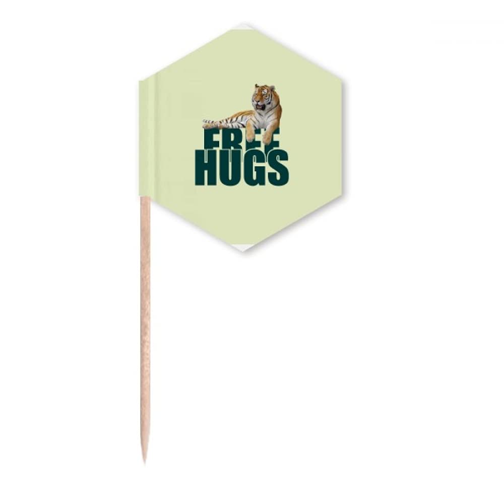 Tiger Has Rest Art Deco Gift Fashion Toothpick Flags Cupcake Picks Party Celebration