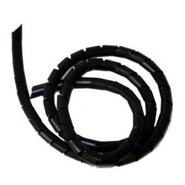 PC Arena Spiral Binding - BLACK Cable Tidy Wrap 22mm x 2m