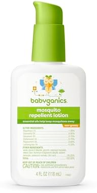 Babyganics Mosquito Repellent Lotion, Made with Plant and Essential Oils, Non-Greasy, 4oz