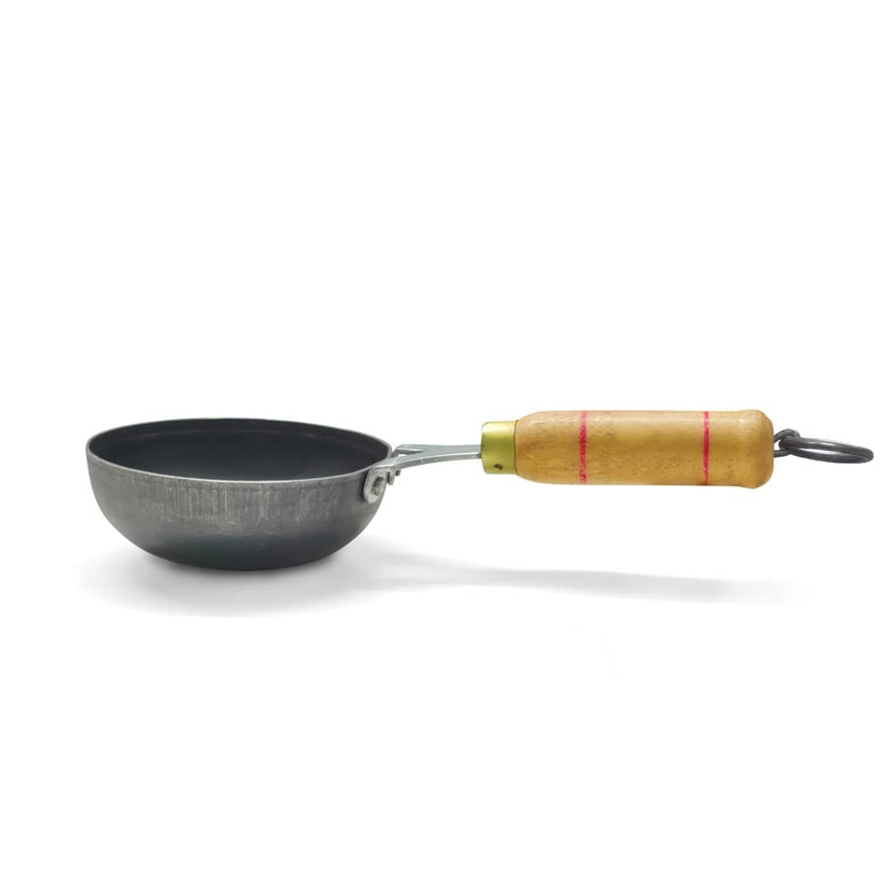 Subaa Tadka Spice Seasoning Pan with Wooden Handle and Ring