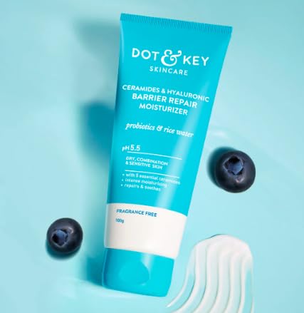 Dot. & Key' | Ceramides & Hyaluronic | Barrier Repair Moisturizer NORMAL, SENSITIVE & COMBINATION SKIN | 100gm