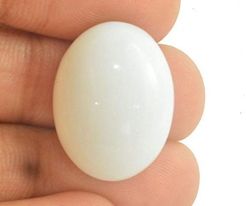 S Kumar Gems & Jewels 9.50 Carat/ct Certified Natural Oval Shapr White Opal (Austalian) Gemstone