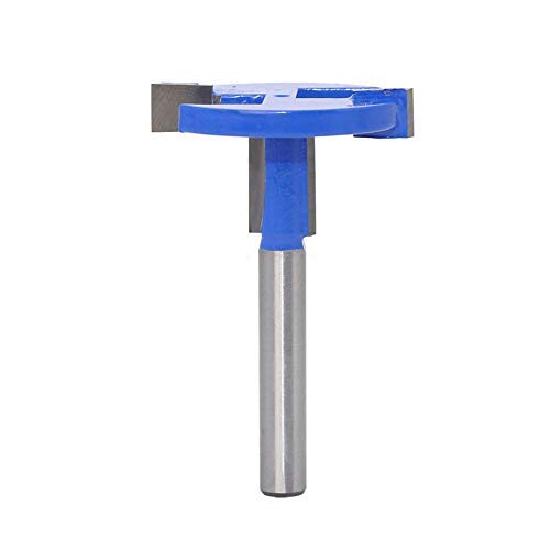 1/4" Shank T-Slot Router Bit Carbide Wood Milling Cutter T-Track Woodworking Drill Bit Tool, Blue