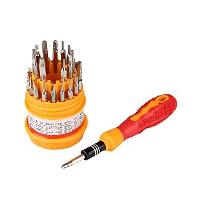 TELSHA31 in 1 Repairing Interchangeable Precise Screwdriver Tool Set Kit with Magnetic Holder for Home and Laptop (Multicolour)