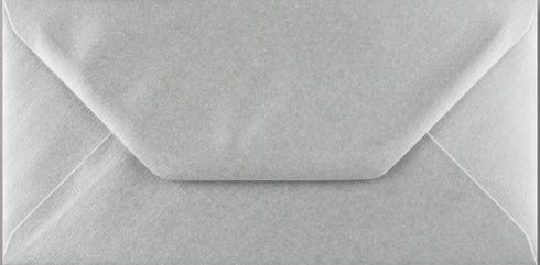 DL Silver Metallic Envelopes 110mm x 220mm Pack of 100 by Cranberry