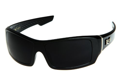 Locs Men's Rectangular Hardcore Wrap 63mm Sunglasses