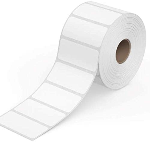 True-Ally 50x25 Direct Thermal Barcode Label Sticker - 2 x 1 inches - 50mm x 25mm - 1000 Labels Per Roll - White Self Adhesive Sticker for Printing Barcoding (1 Roll per Pack (1000 Labels))