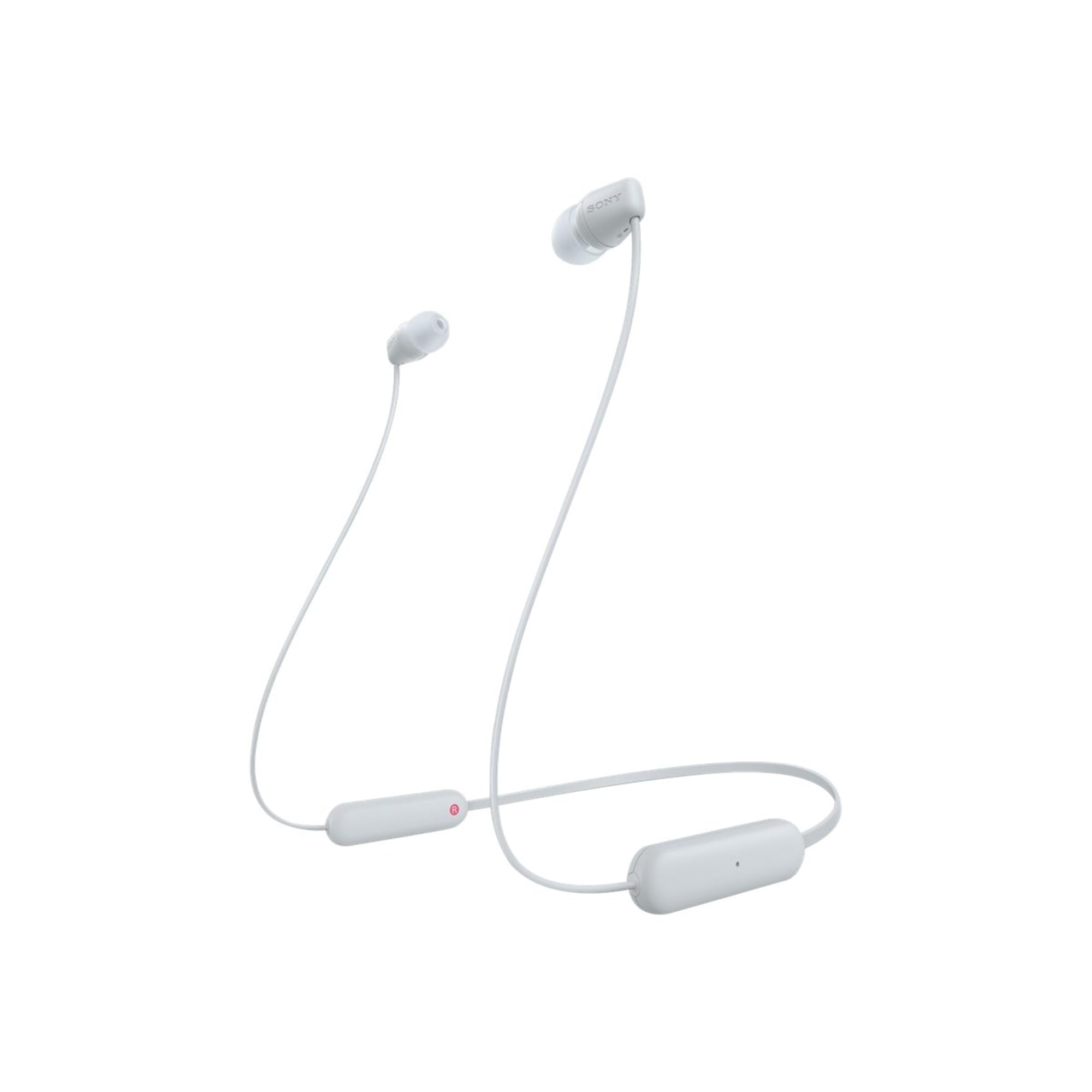 SonyWI-C100 Wireless in-Ear Bluetooth Headphones with Built-in Microphone, White, Small