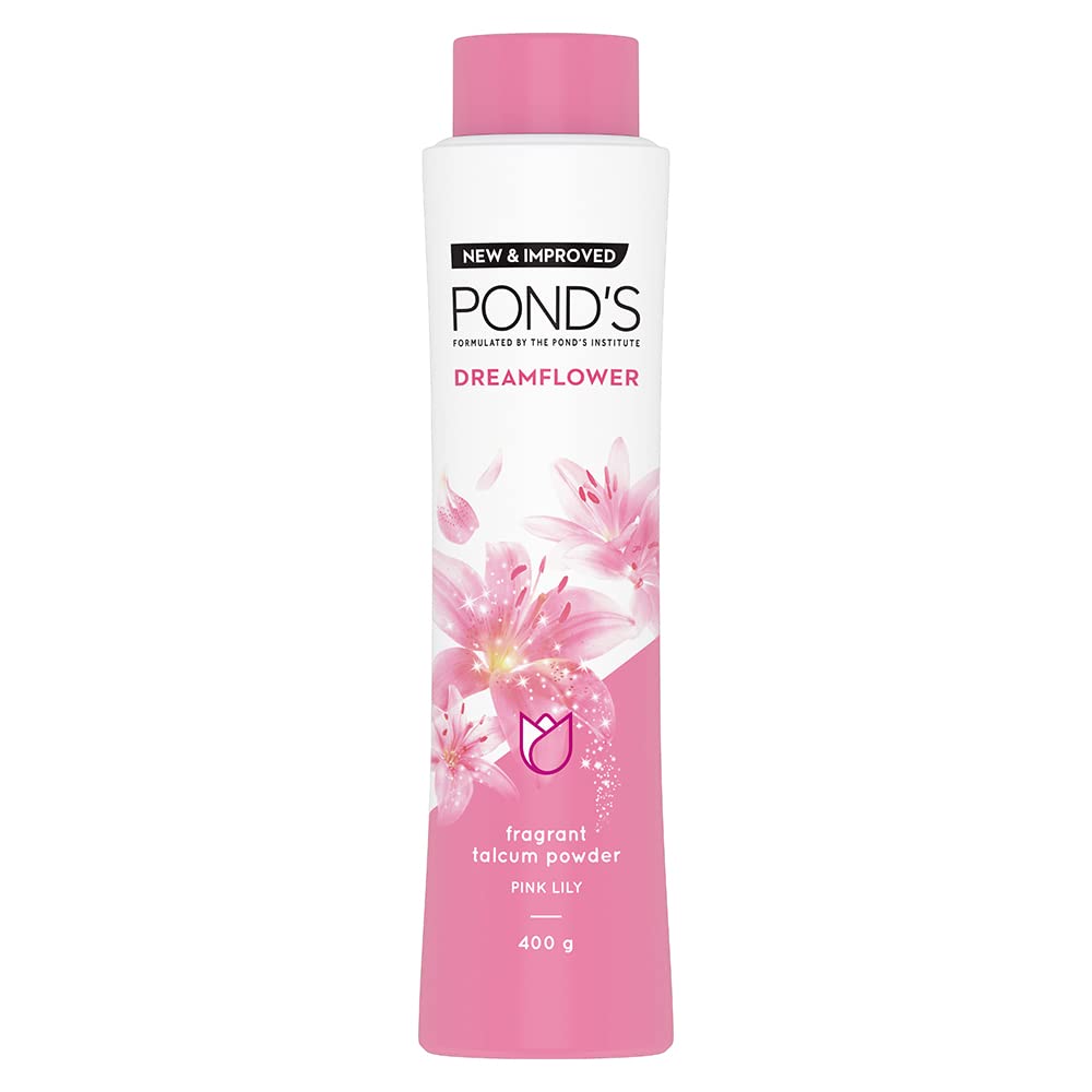 POND'S Dreamflower Fragrant Talcum Powder, Pink Lily, 400 g