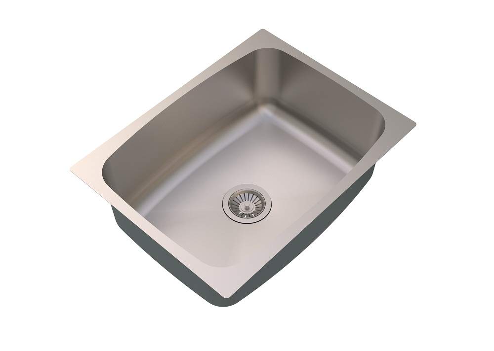 Carysil Elegance Single Bowl Stainless Steel Kitchen Sink 24x18x9 - Matt Finish